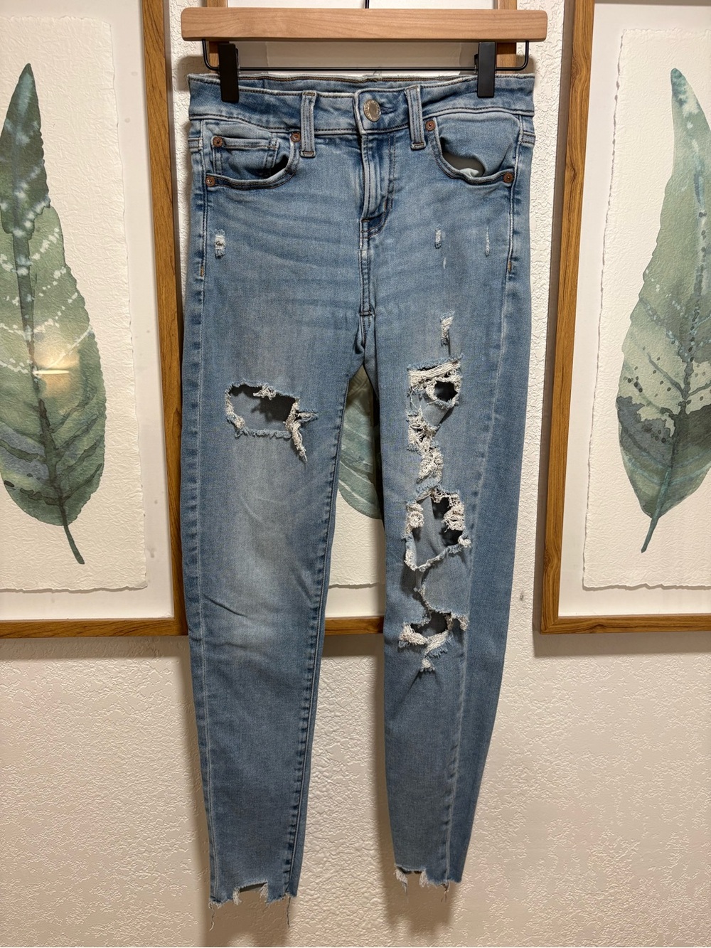 AE ripped skinny jeans